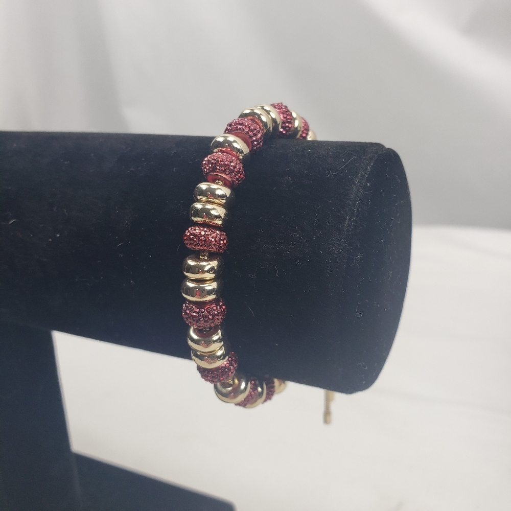 Kenneth Cole Gold Tone Bead Slider Bracelet